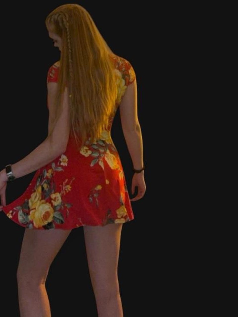 J for Justify Red Floral Fit & Flare Mini Dress